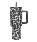 Black & White Bows 38oz Tumbler