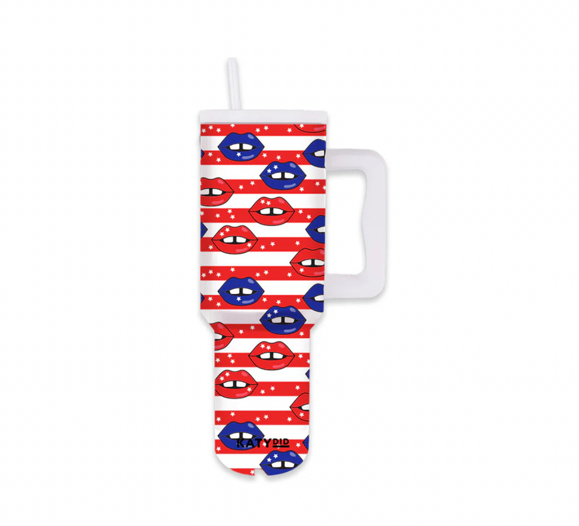 RWB Lips 38oz Tumbler