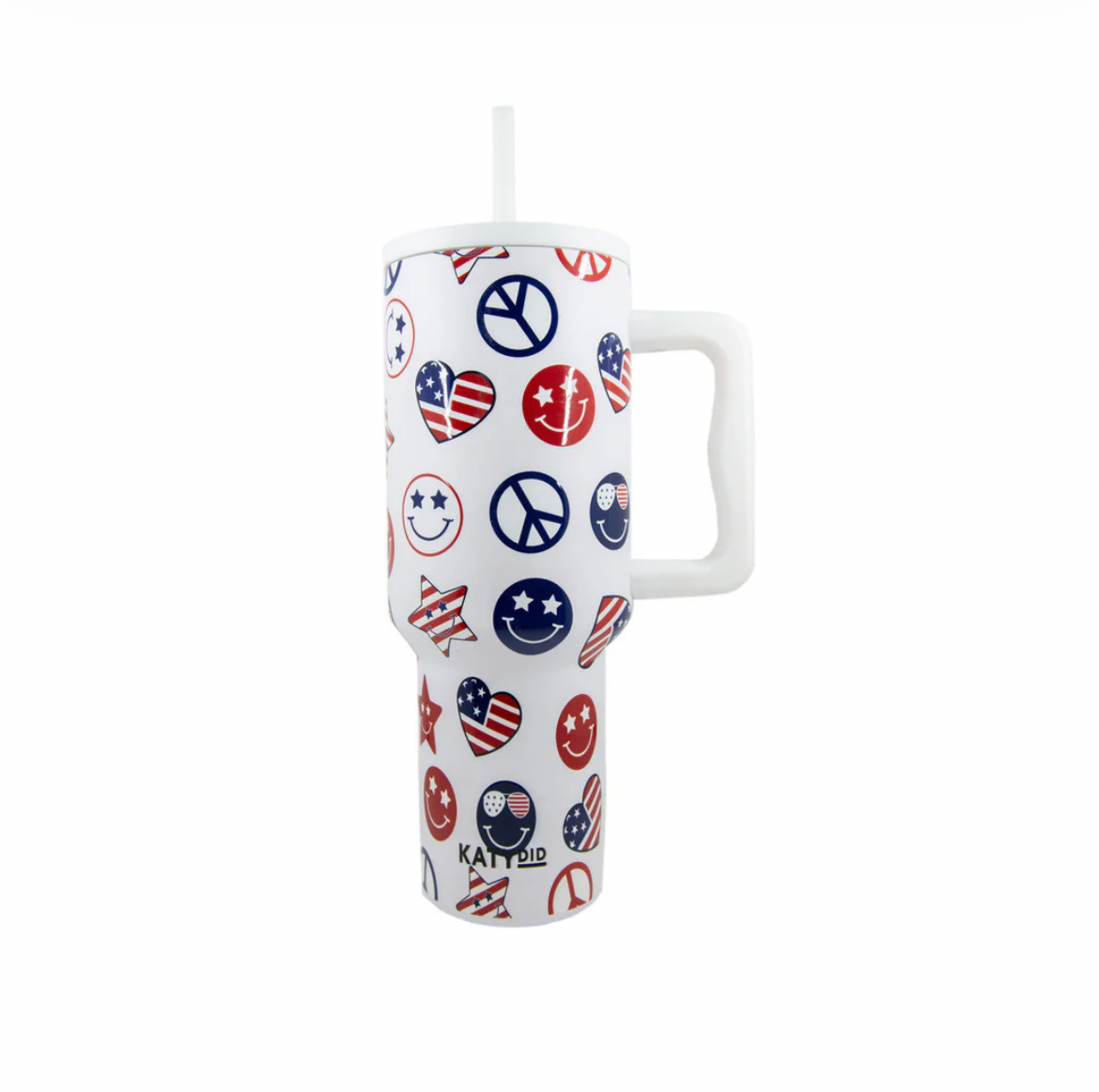 RWB Peace, Smiley, Hearts 38oz Tumbler