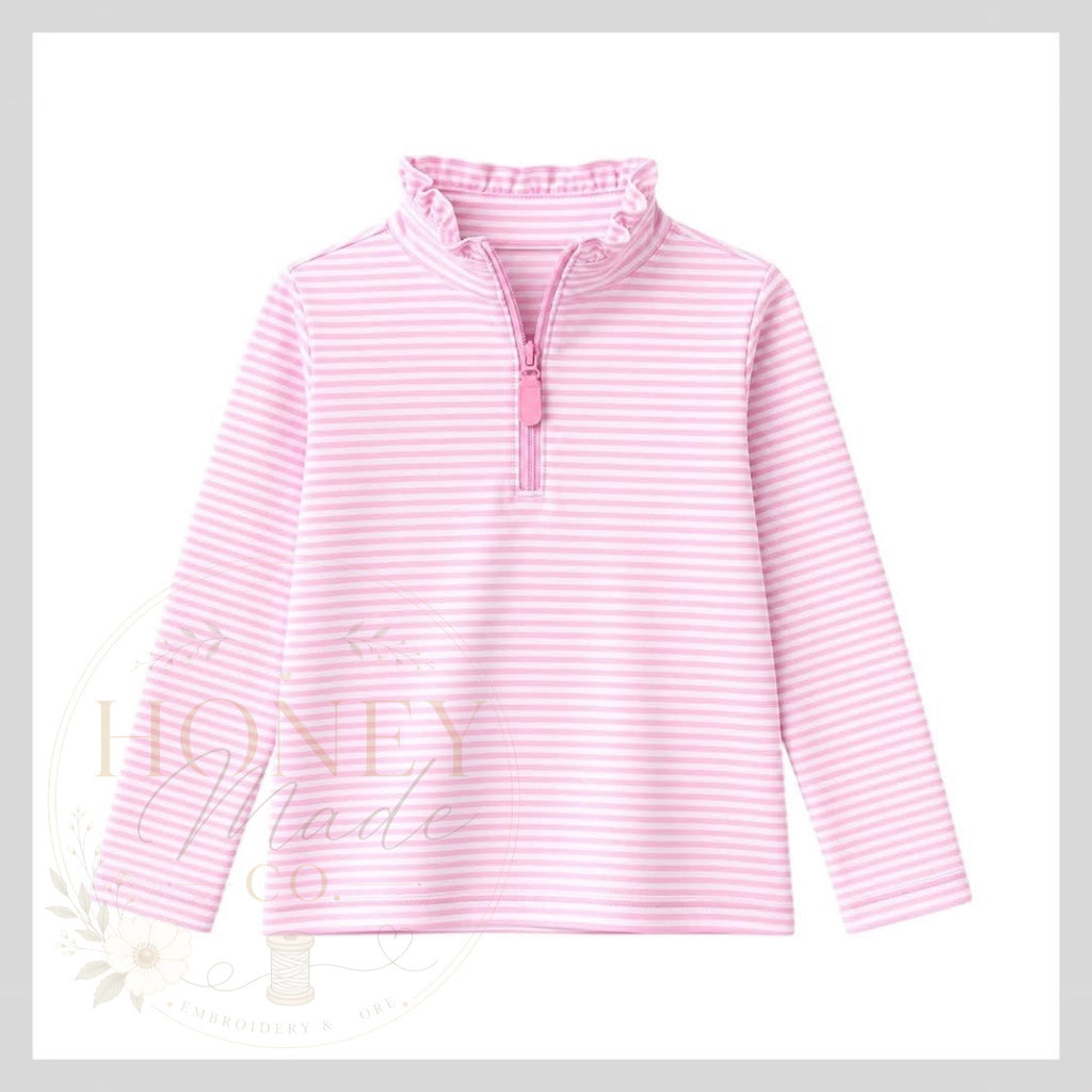 Ruffle Quarter Zip