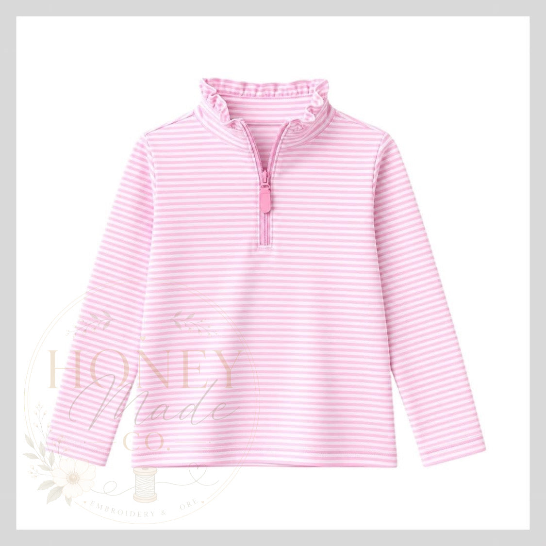 Ruffle Quarter Zip