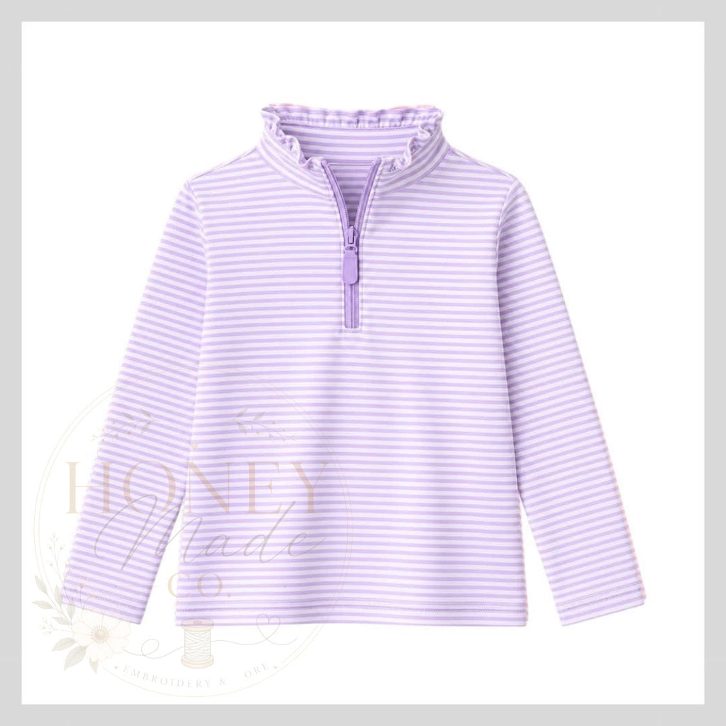Ruffle Quarter Zip