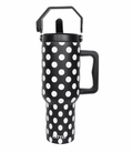 Black & White Polka Dots 38oz Tumbler