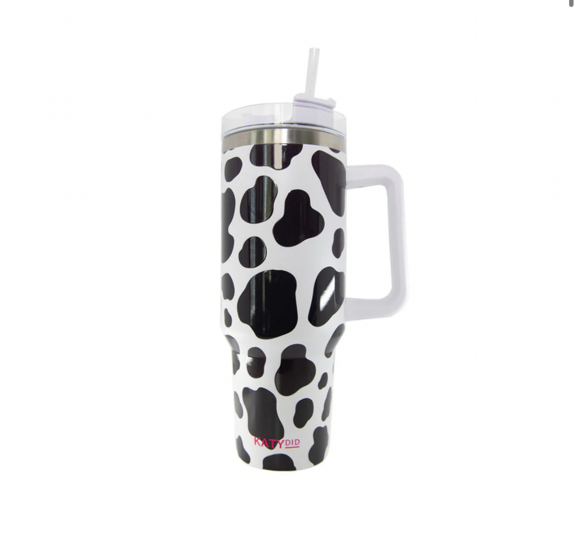 Black & White Cow 38oz Tumbler PREORDER EST July