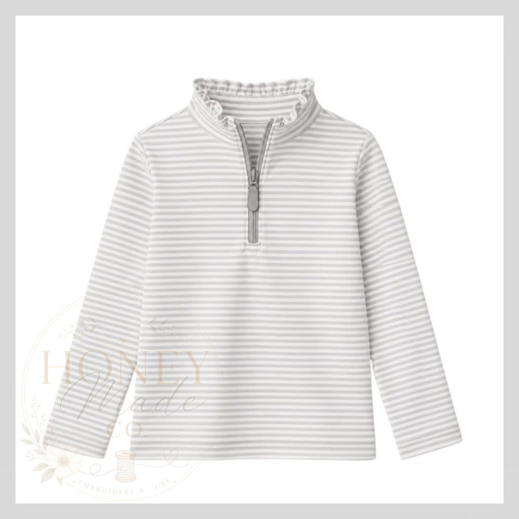 Ruffle Quarter Zip