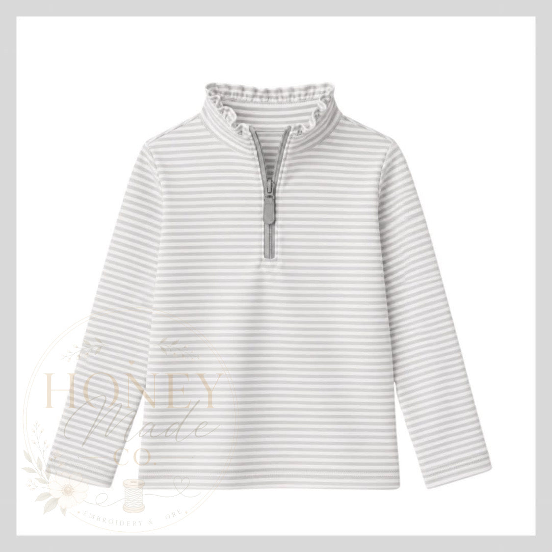 Ruffle Quarter Zip