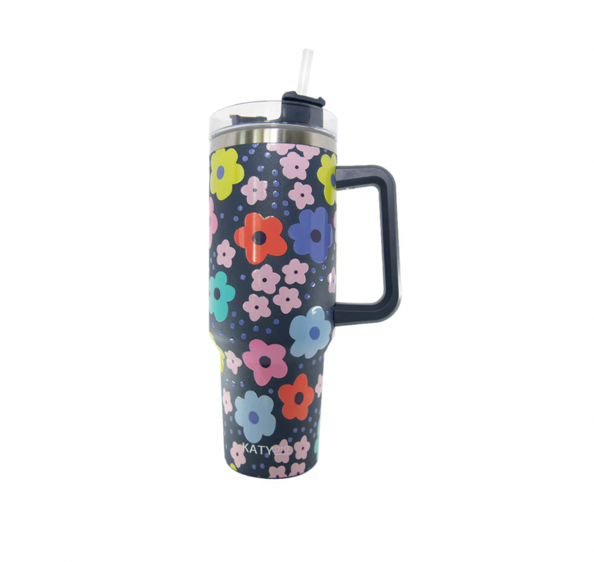 Navy Floral 40oz Tumbler