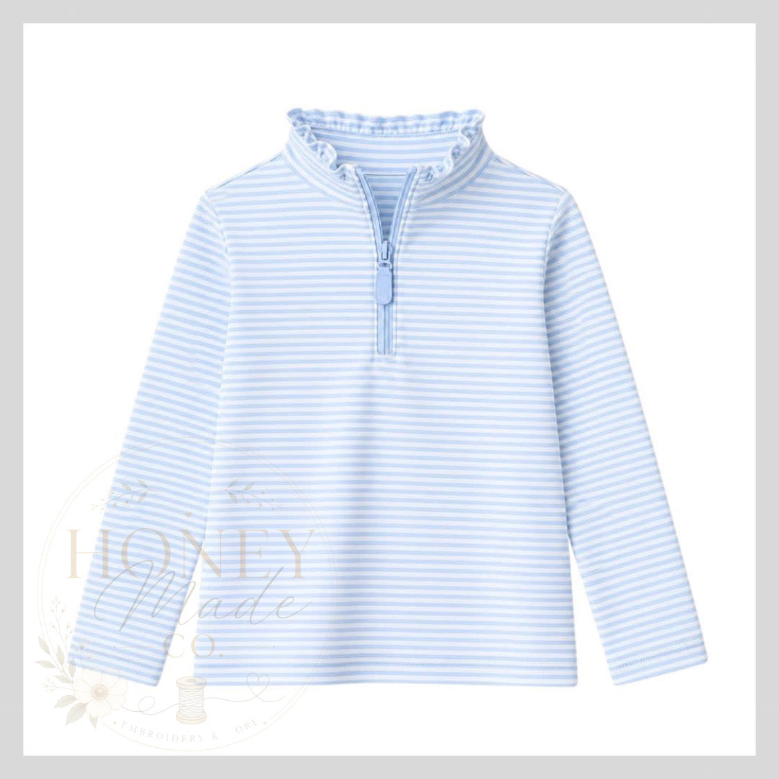 Ruffle Quarter Zip